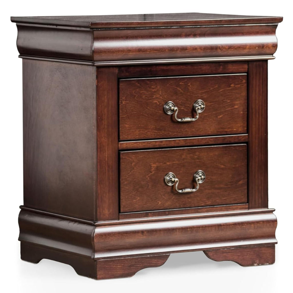 Solid Wood Nightstands Set of 2 with Drawers F335