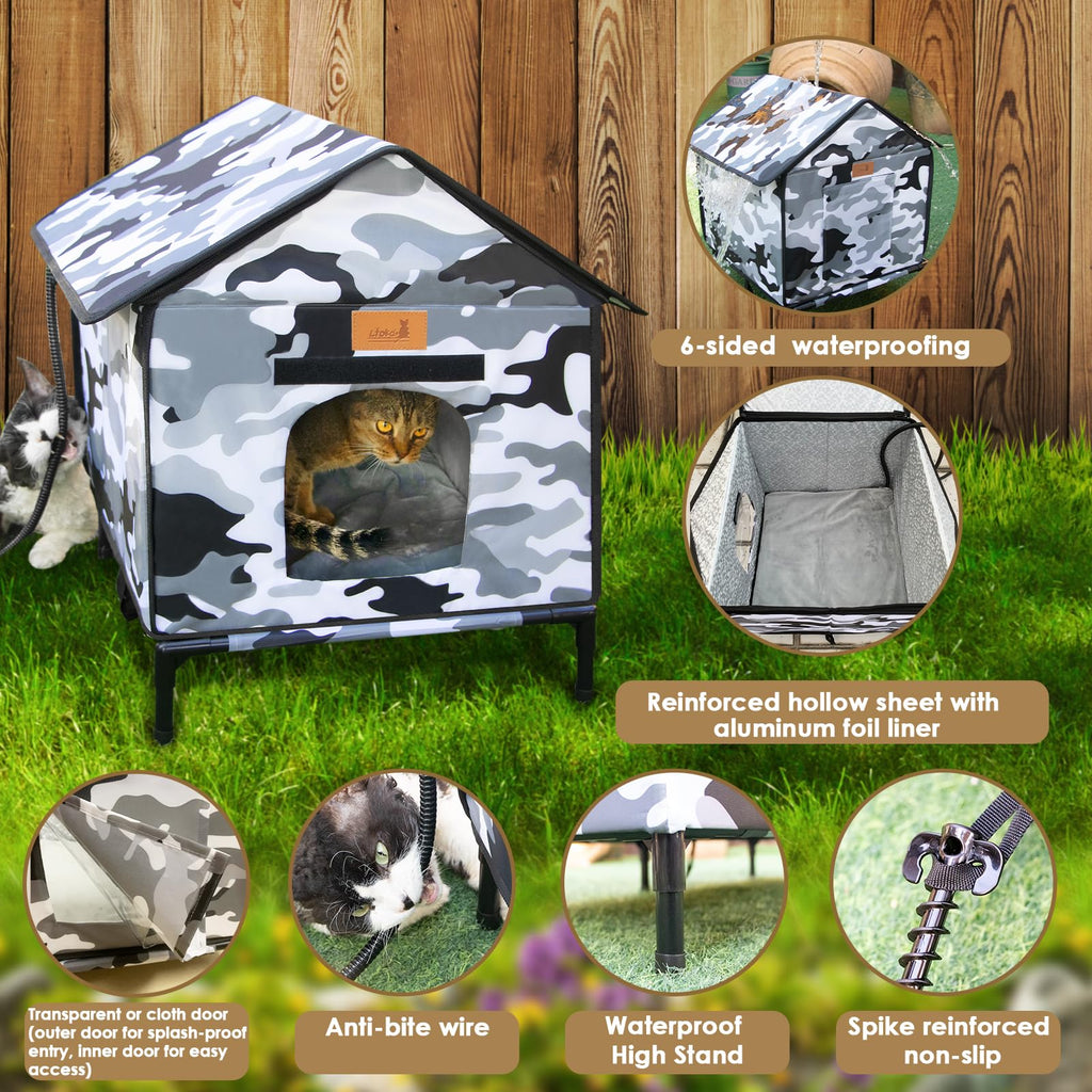 Heated Weatherproof Outdoor Cat House H466492