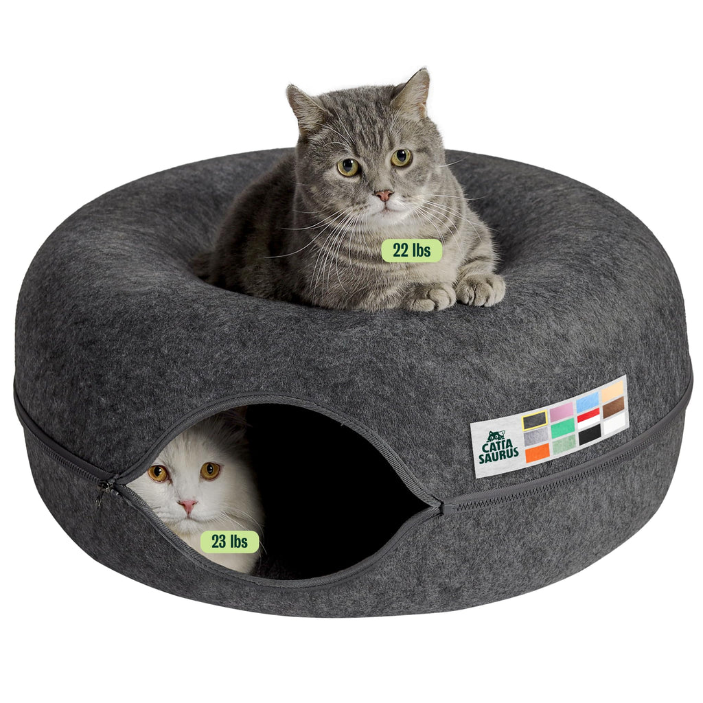 Large Dark Gray Cat Cave Bed B553