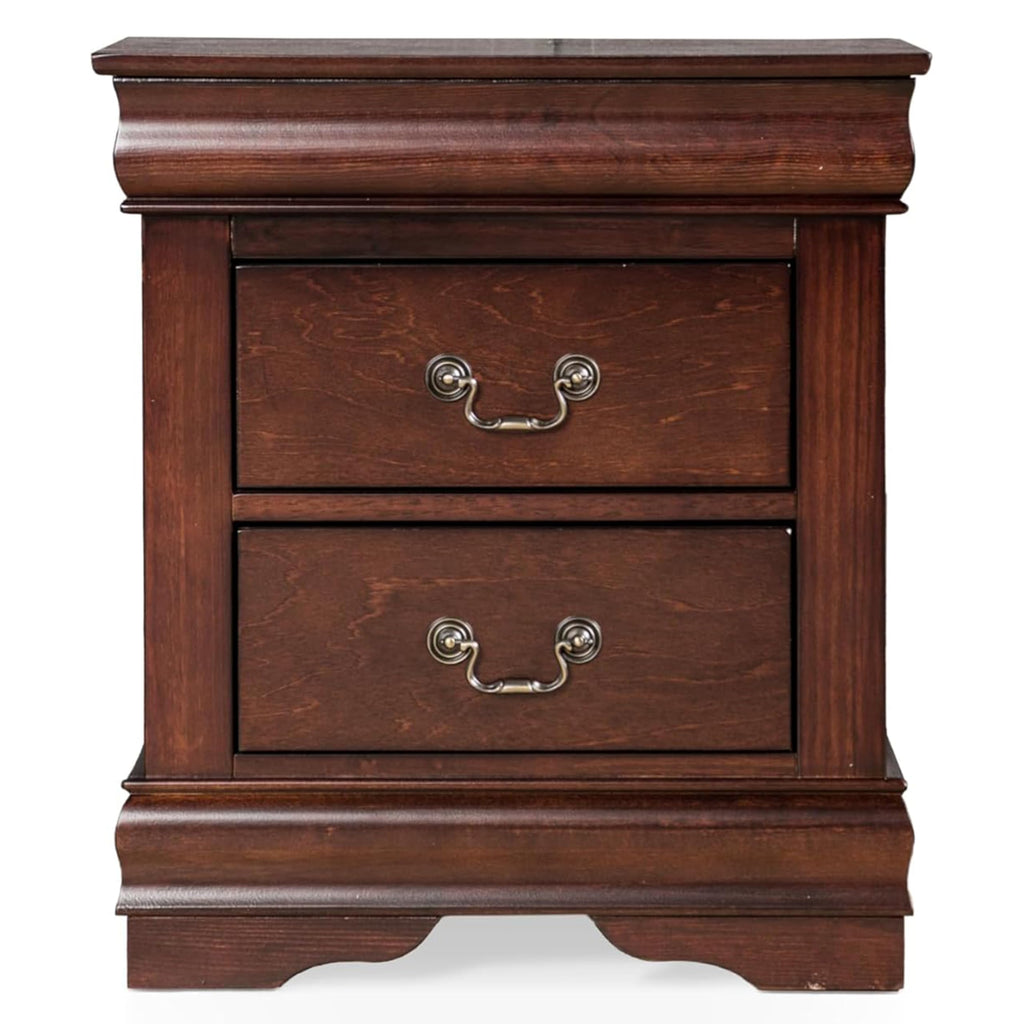 Solid Wood Nightstands Set of 2 with Drawers F335