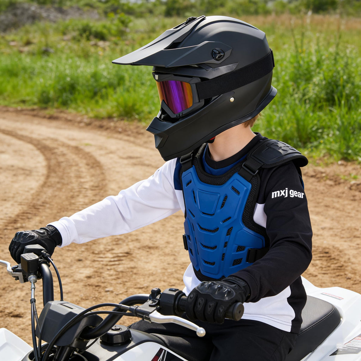 Youth Full Face Motocross Helmets Set Q6485