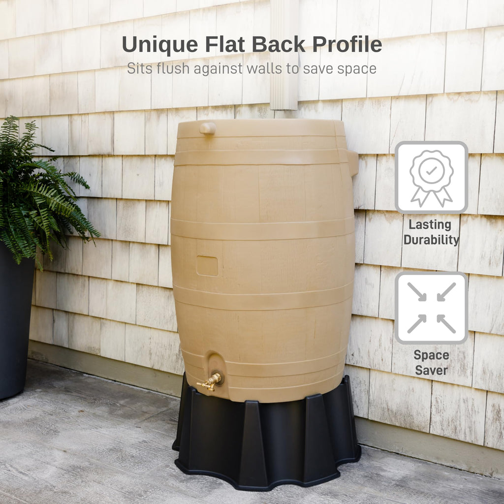 50-Gallon Rain Water Collection Barrel with Brass Spigot N877468