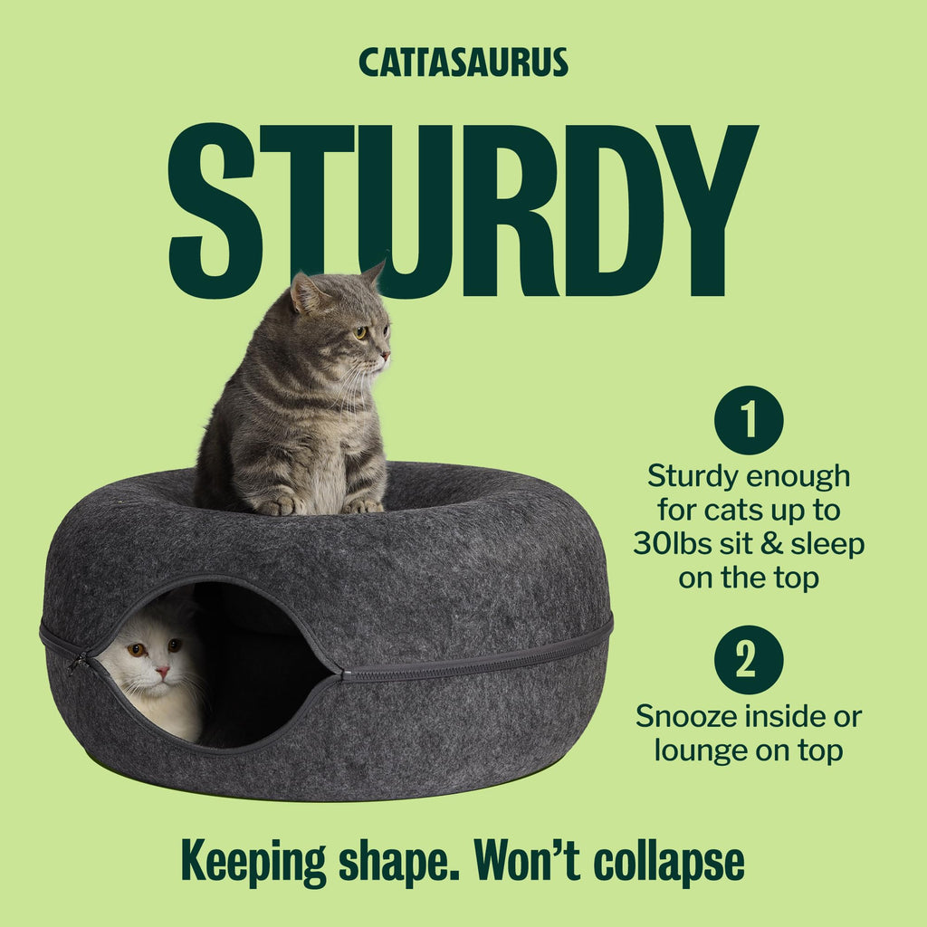 Large Dark Gray Cat Cave Bed B553