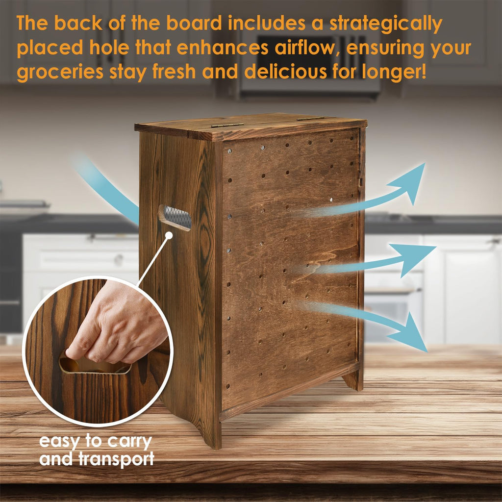 Wood Countertop Potato and Onion Storage Cabinet Y131269