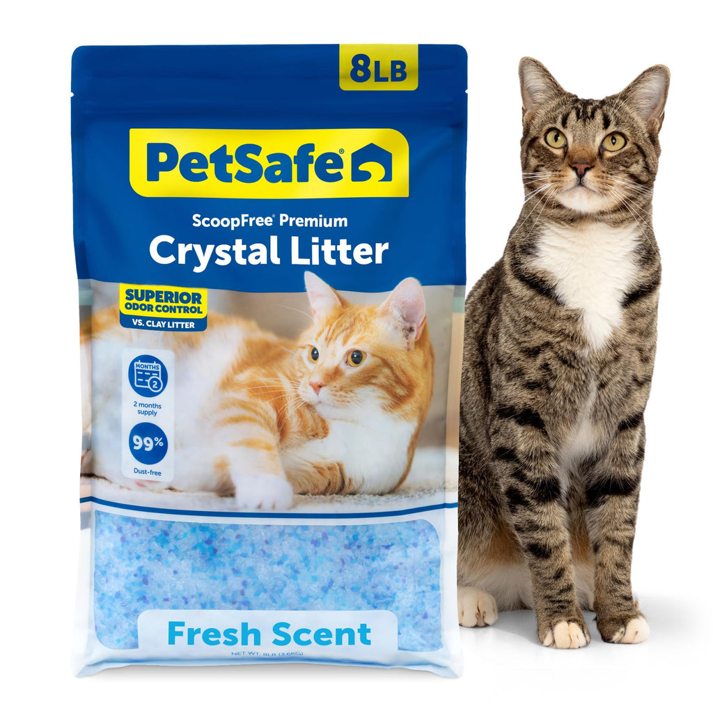 Odor Control Crystal Cat Litter, Fresh Scent, 8 Lb Bag M88829