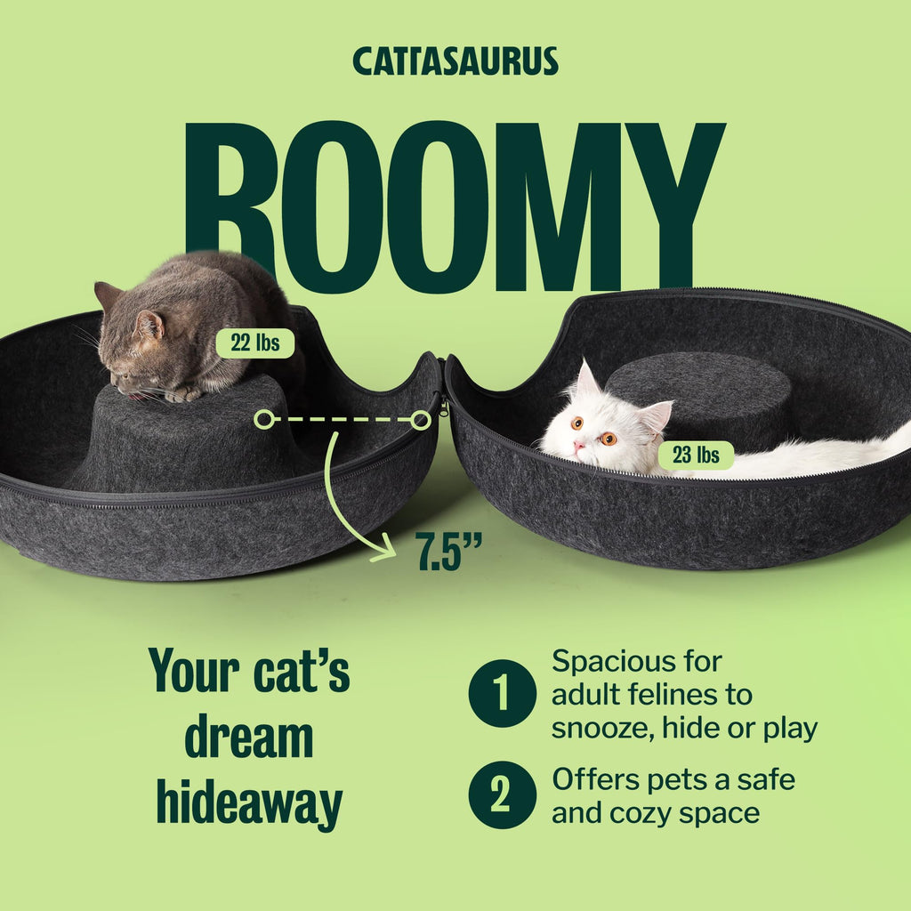 Large Dark Gray Cat Cave Bed B553