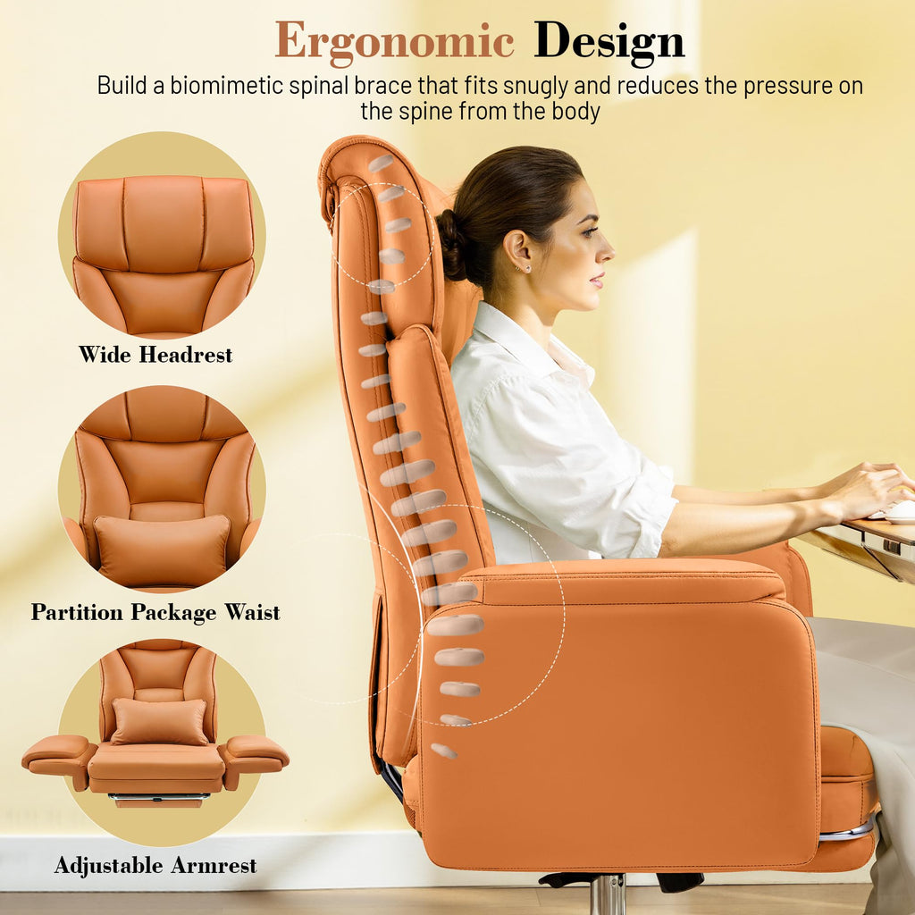 Brown Office Chair with Flip Armrests X421