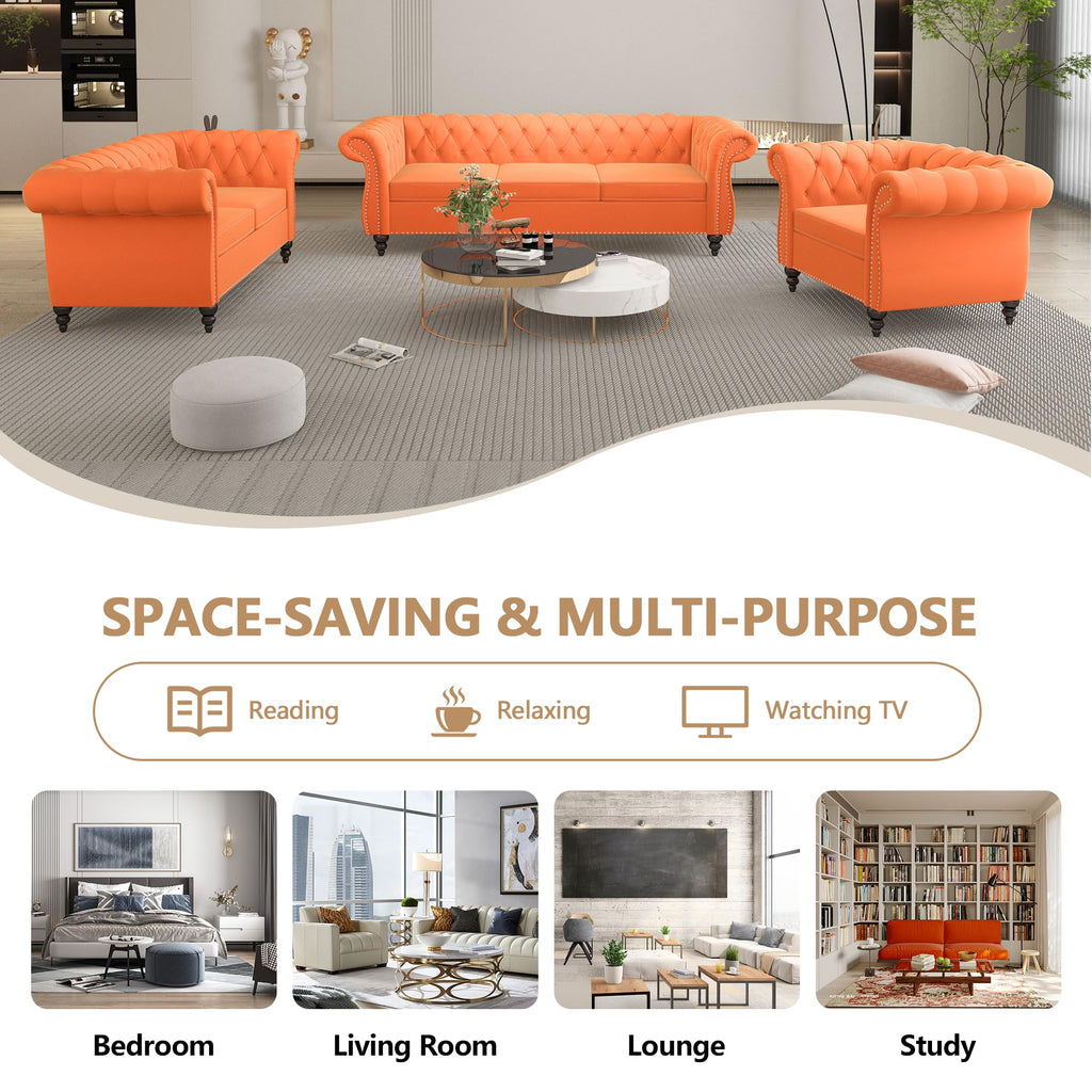 Tufted Velvet 2 Seater Sofa H39009