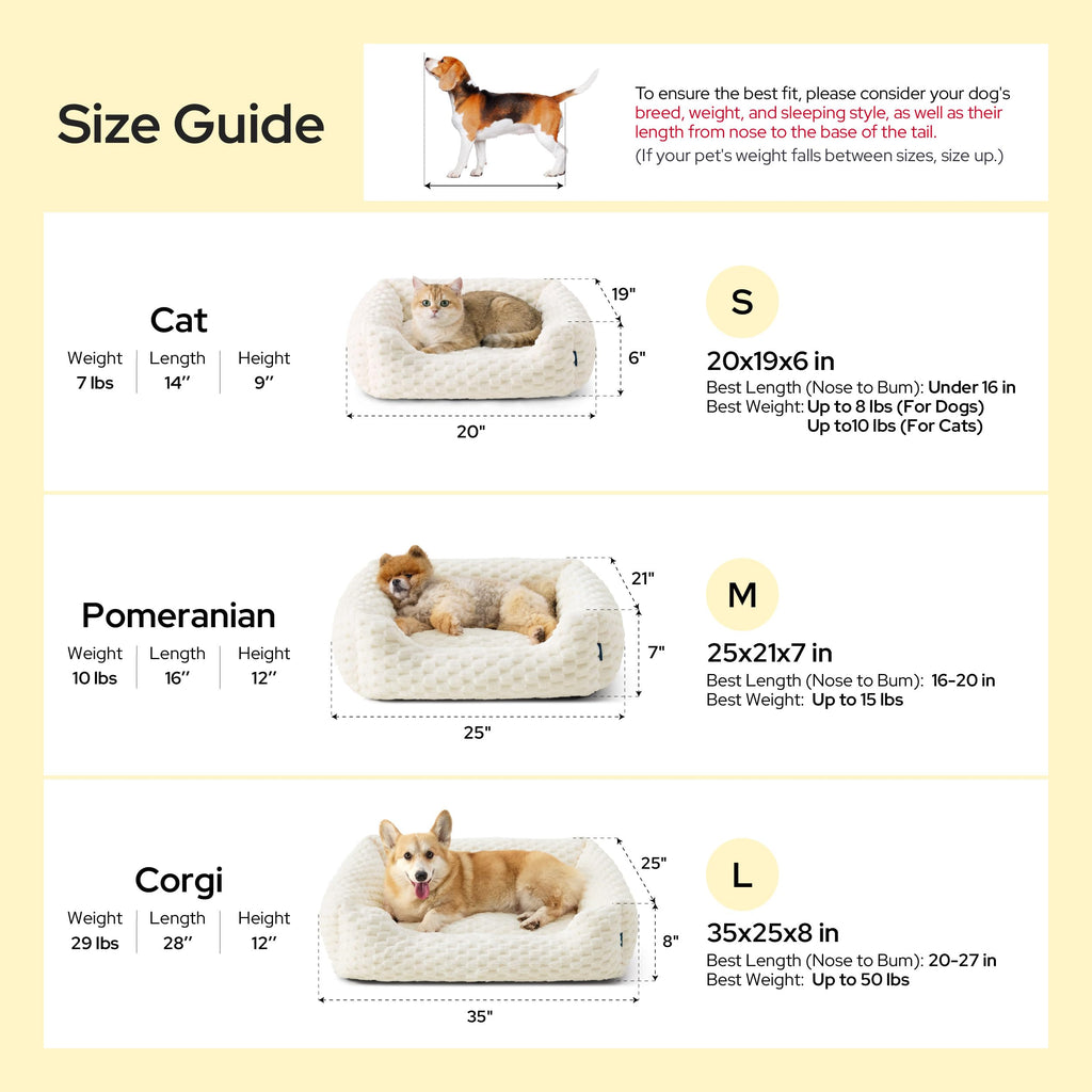 Washable Fluffy Dog Bed G85335