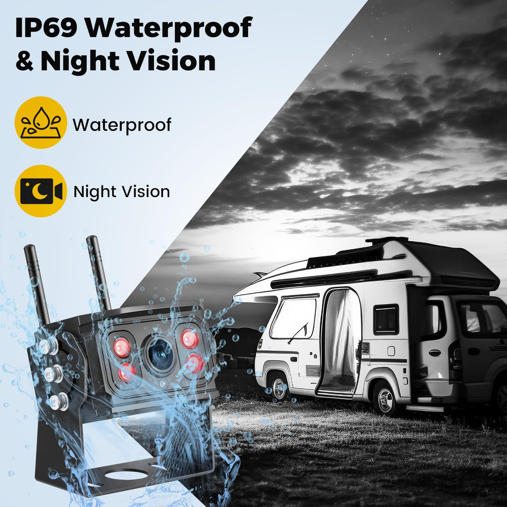 Wireless Backup Camera with 7" Monitor and 1080P Camera O599