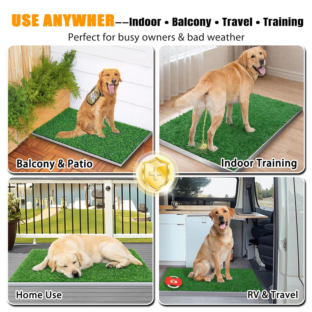 Grass Pee Pad with Stainless Steel Tray J22594