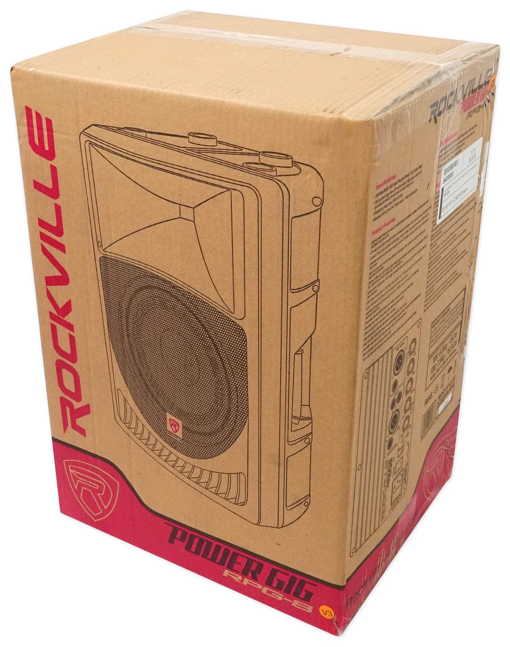 8" Powered PA Speaker System 2-Pack D29576
