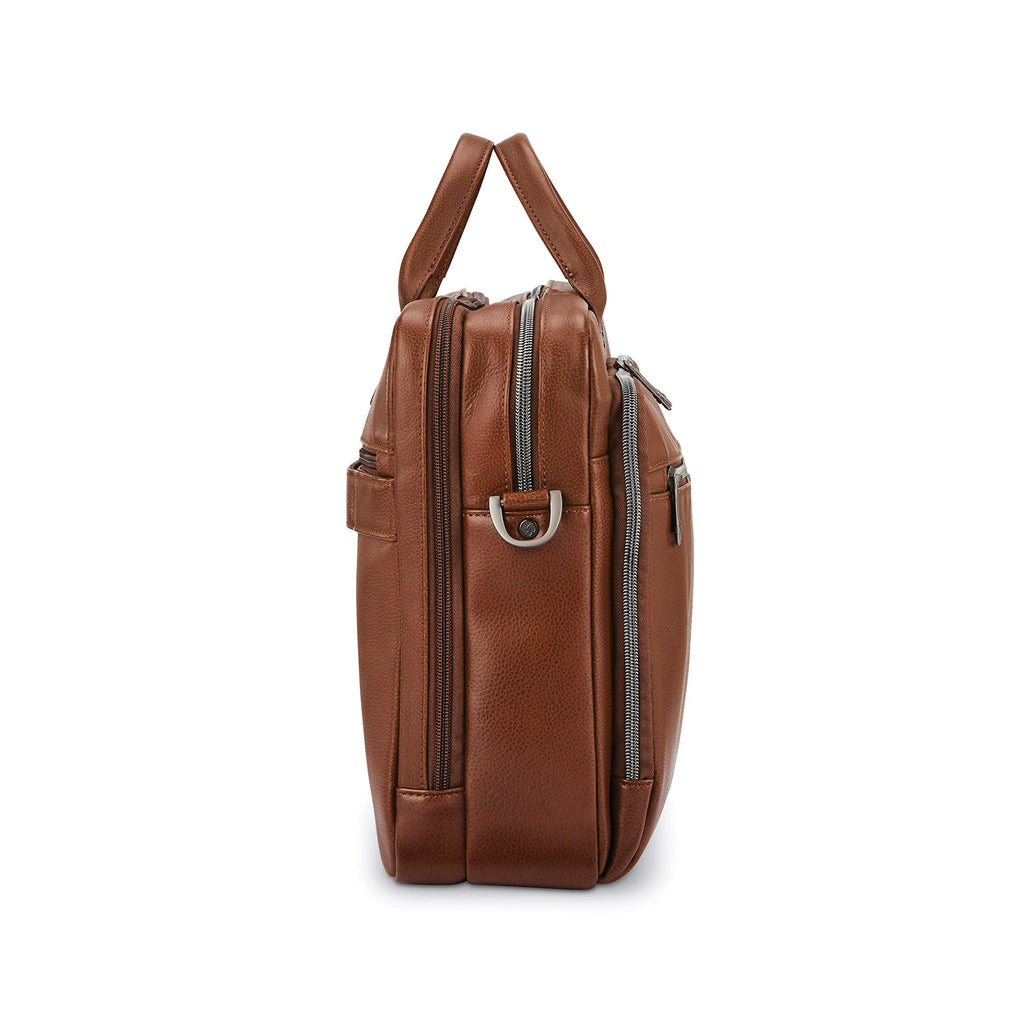 Leather Toploader Briefcase H1052