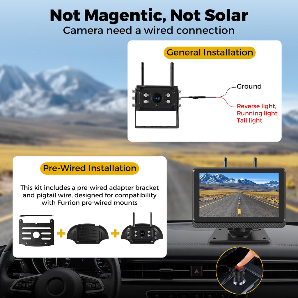 Wireless Backup Camera with 7" Monitor and 1080P Camera O599