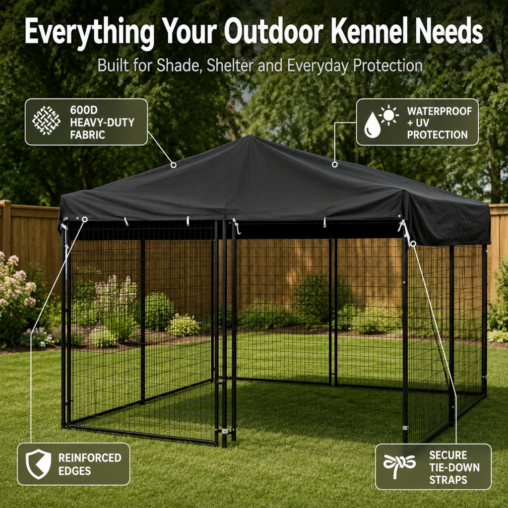 10x10 FT Heavy Duty Waterproof Dog Kennel Cover K159214