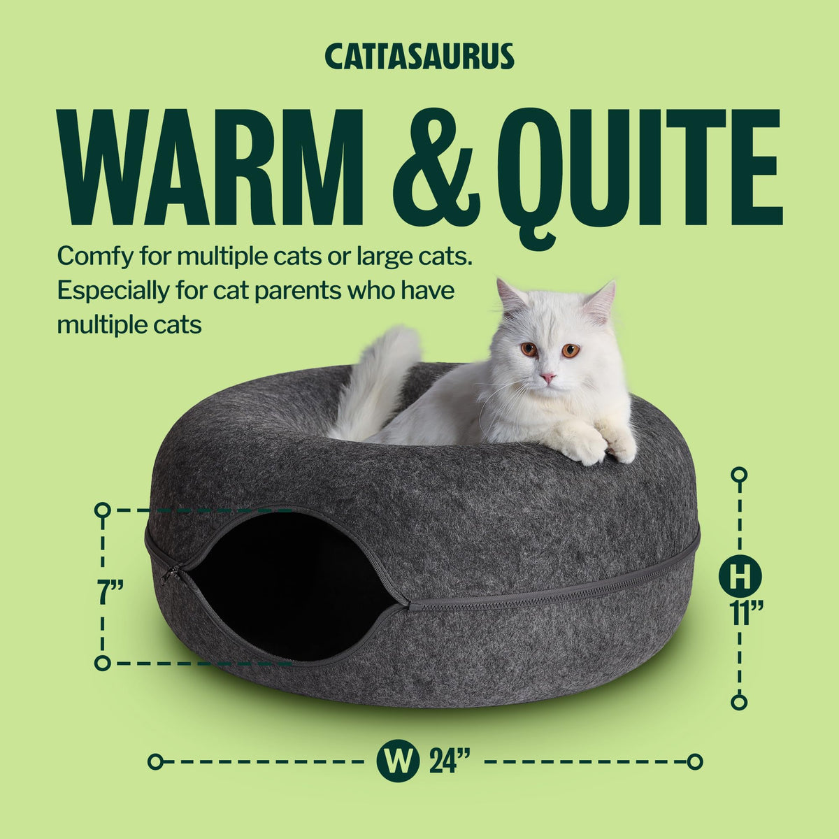 Large Dark Gray Cat Cave Bed B553