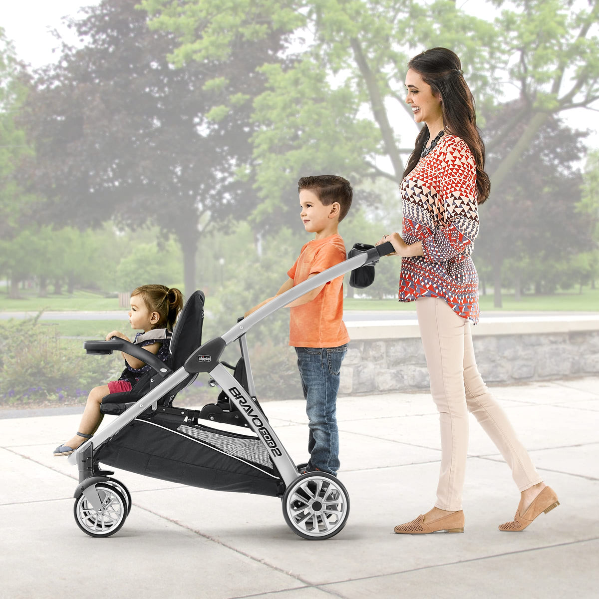 Double Stroller with Child & Parent Tray K932