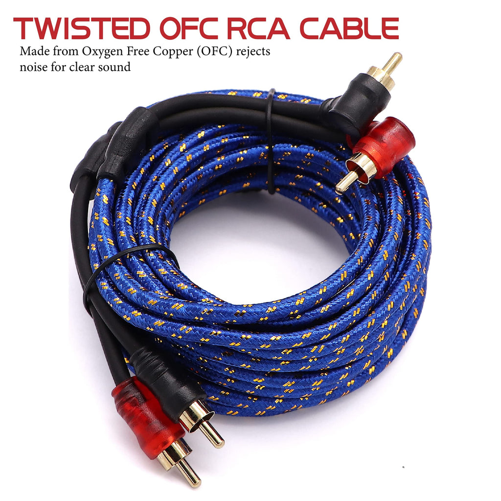 0 Gauge 3000 Watt Amp Wiring Kit with Power RCA Speaker Wire S568874