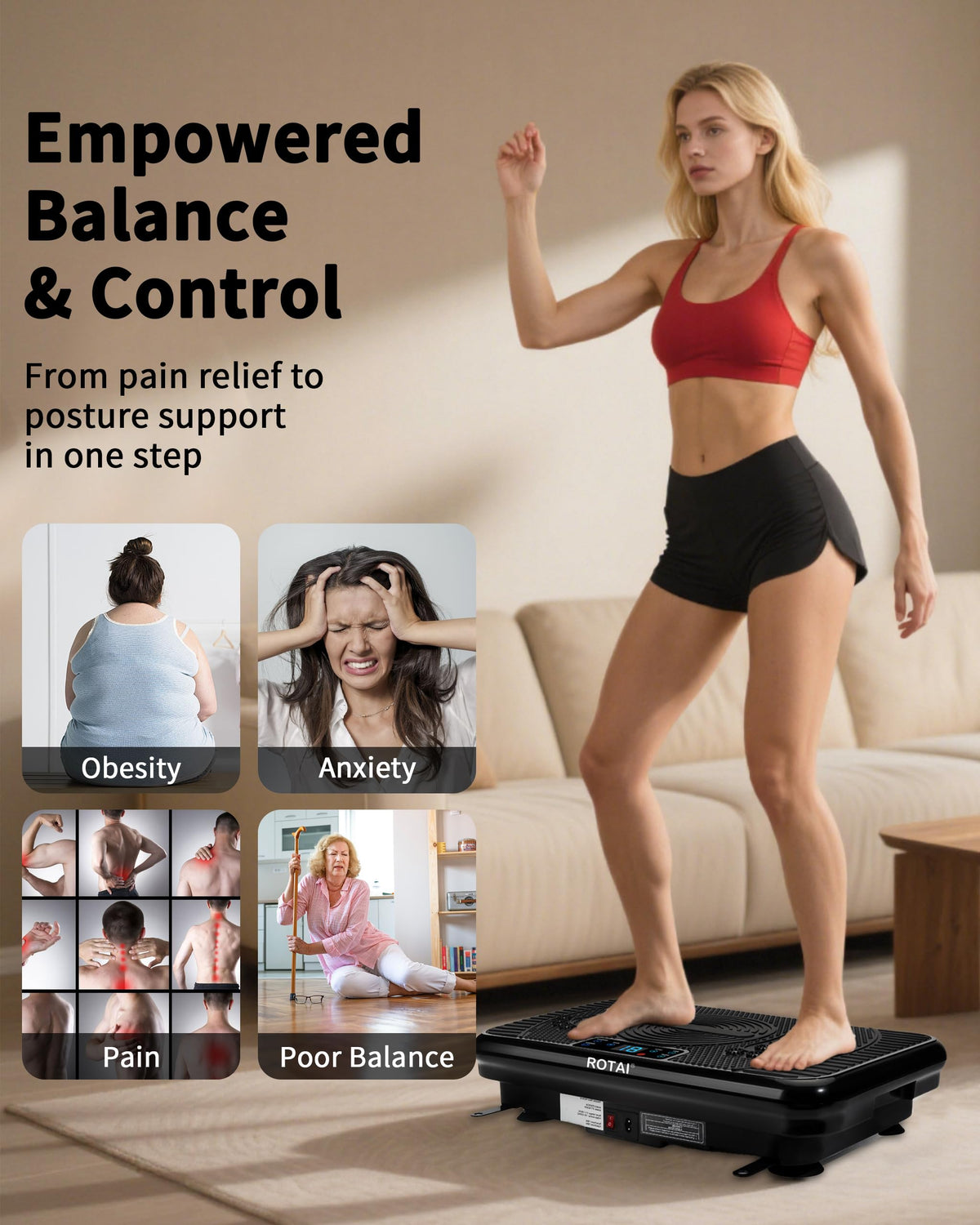 Vibration Plate Exercise Machine 400 lbs Capacity I1466