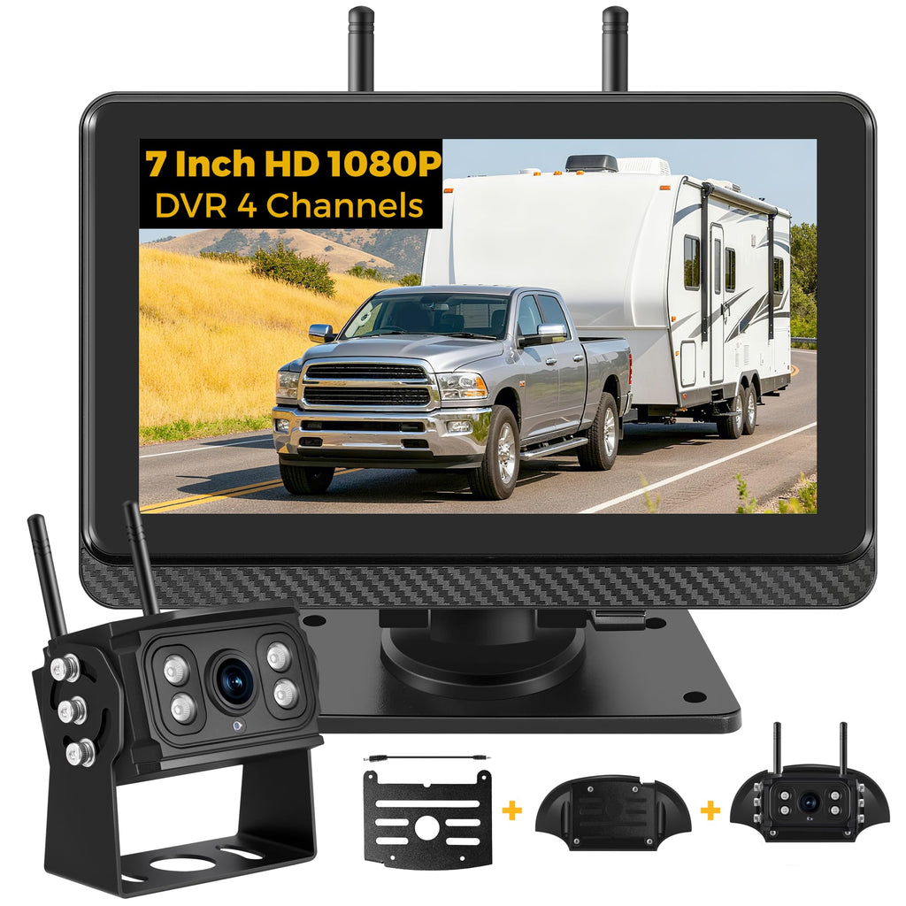 Wireless Backup Camera with 7" Monitor and 1080P Camera O599