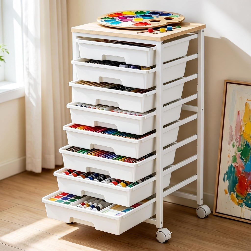 Rolling Cart with 8 Drawers A63673