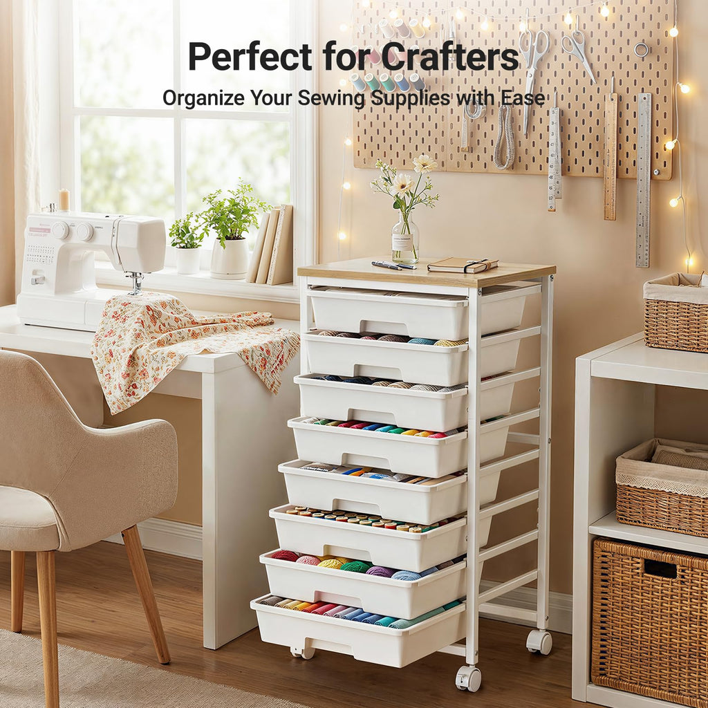 Rolling Cart with 8 Drawers A63673