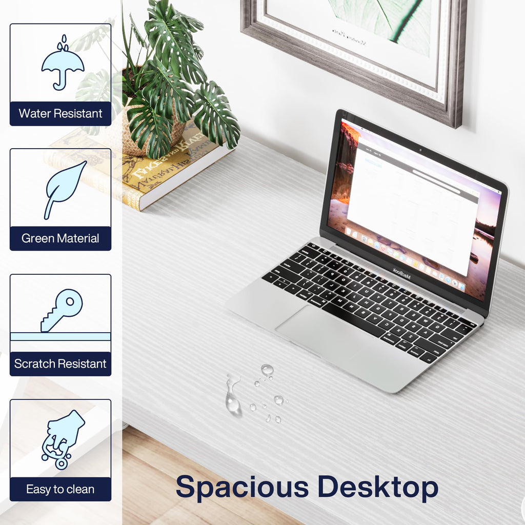 55 inch White Writing Computer Desk S46823
