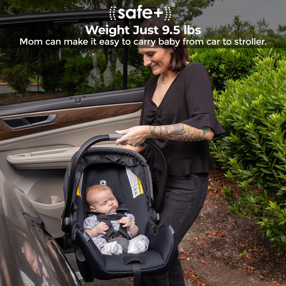 Infant Car Seat and Base, Rear-Facing 4-30lbs, Black T632