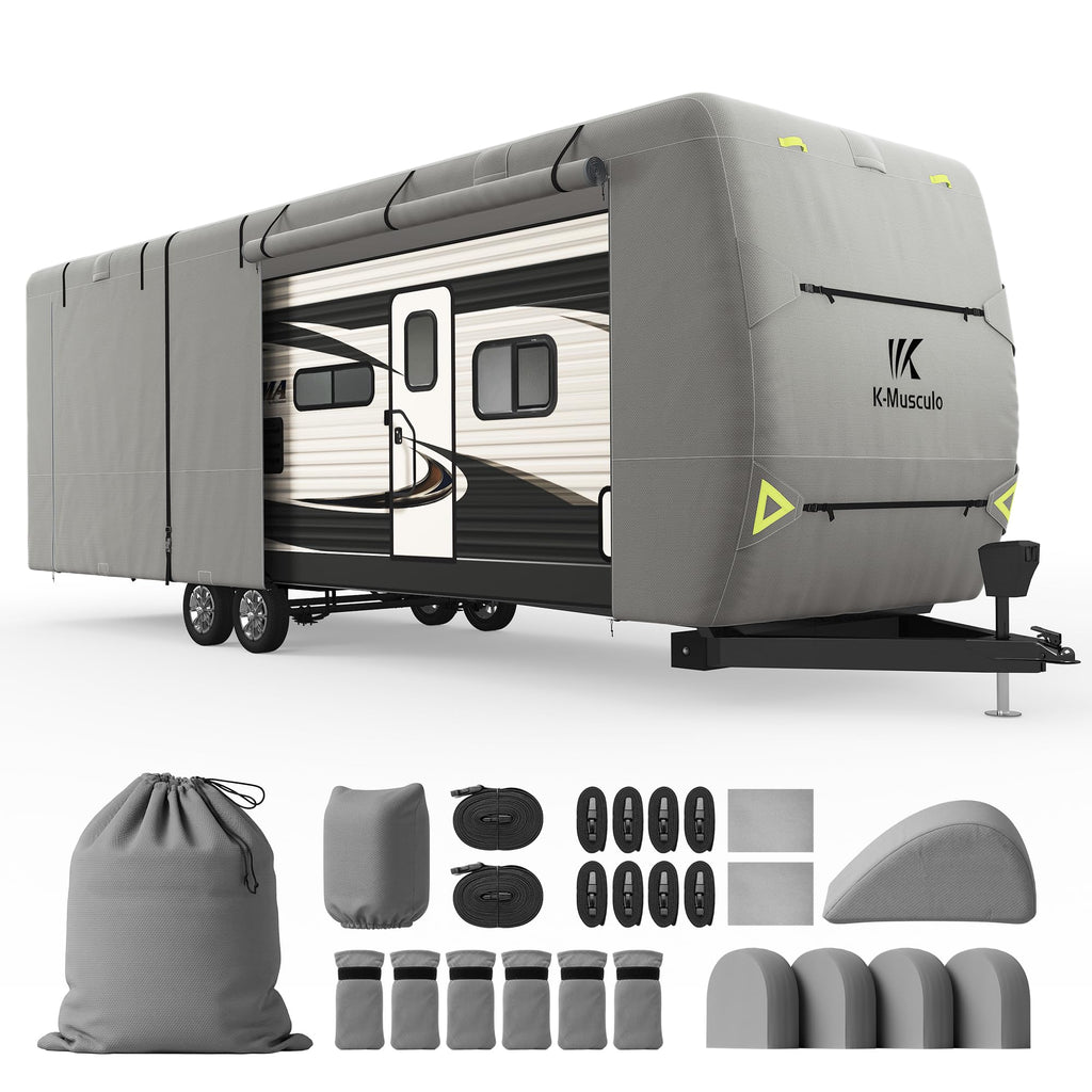 Heavy Duty Windproof Waterproof RV Cover Z343004