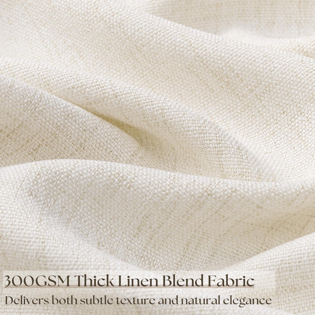 Linen 100 Inch Wide 84 Inch Length Ivory Curtains B677280
