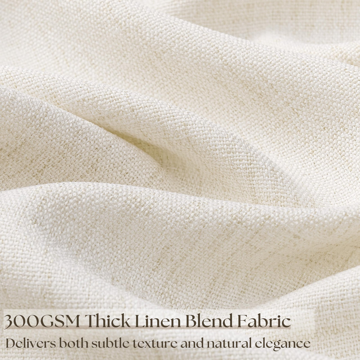 Linen 100 Inch Wide 84 Inch Length Ivory Curtains B677280