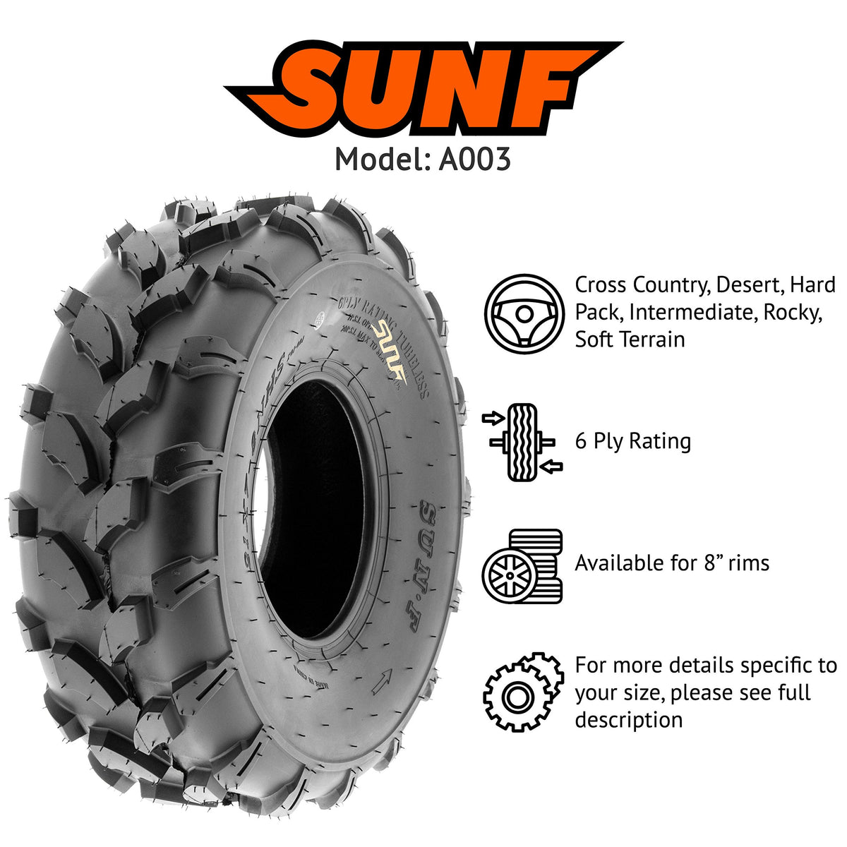 19x7-8 Tubeless 6 Ply Set of 4 P866610