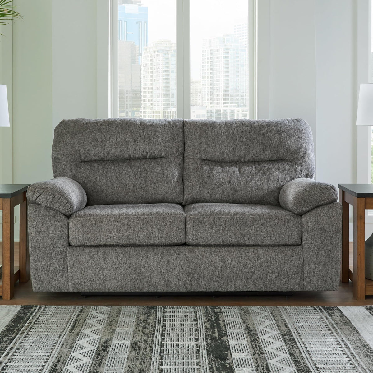 Light Gray Glider Loveseat U57521