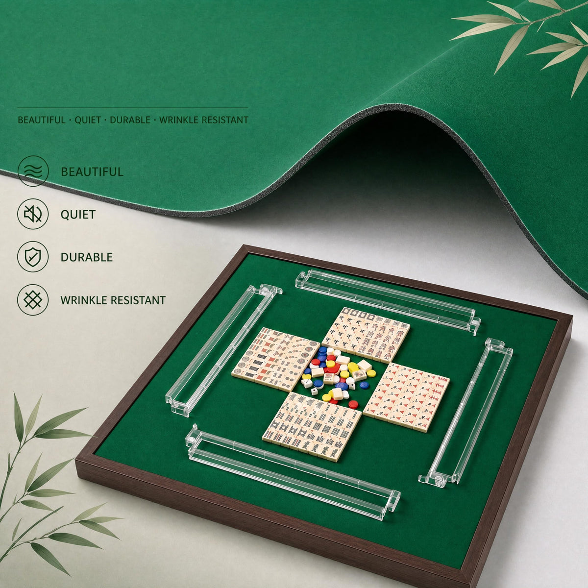 Cream 166 Acrylic Tiles American Mahjong Set Z87083