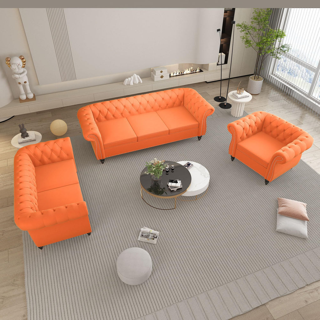 Tufted Velvet 2 Seater Sofa H39009