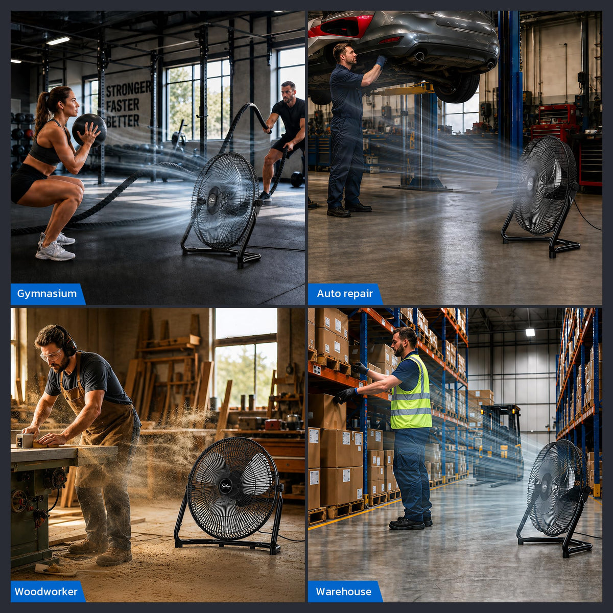 20 Inch 3-Speed Metal Industrial Floor Fan W21135